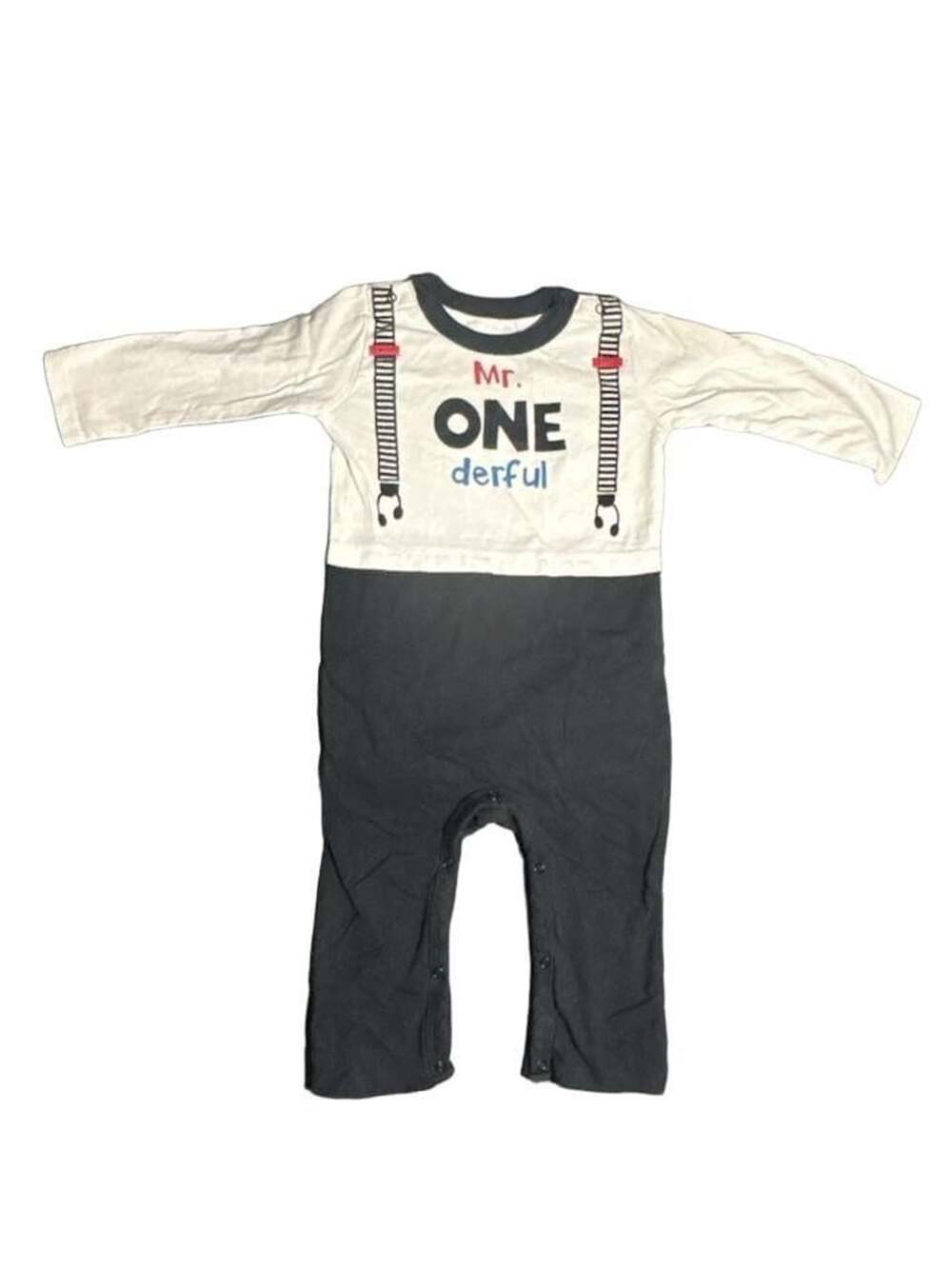 Koala Kids Mr. Wonderful Baby Boy Snsp Bottom Romper 9-12m